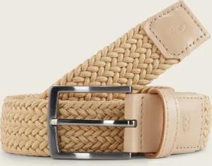 TOM TAILOR Herren TTJAMIE Elastischer Flechtgürtel mit eckiger Dornschließe, beige, Uni, Gr. 80