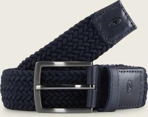 TOM TAILOR Herren TTJAMIE Elastischer Flechtgürtel mit eckiger Dornschließe, blau, Uni, Gr. 90