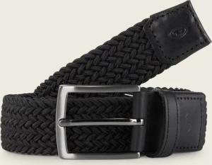 TOM TAILOR Herren TTJAMIE Elastischer Flechtgürtel mit eckiger Dornschließe, schwarz, Uni, Gr. 95
