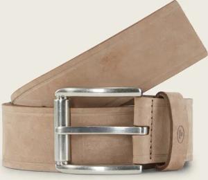 TOM TAILOR Herren TTJAY Ledergürtel mit eckiger Dornschließe, beige, Uni, Gr. 95