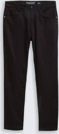 TOM TAILOR Herren TTJOSH Regular Slim Hose, schwarz, Uni, Gr. 31/32