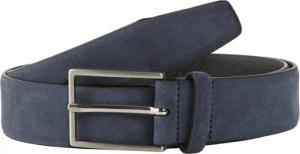 TOM TAILOR Herren TTLOGAN Velourledergürtel mit eckiger Dornschließe, blau, Uni, Gr. 95