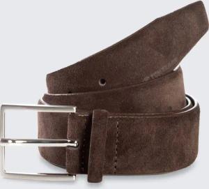 TOM TAILOR Herren TTLOGAN Velourledergürtel mit eckiger Dornschließe, braun, Uni, Gr. 95