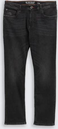 TOM TAILOR Herren TTMARVIN STRAIGHT Jeans mit Superstretch, schwarz, Uni, Gr. 31/32