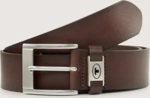 TOM TAILOR Herren TTNATHAN Ledergürtel mit eckiger Dornschließe, braun, Uni, Gr. 90