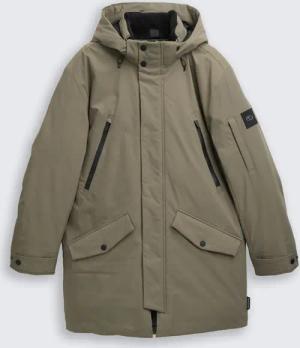 TOM TAILOR Herren TT.PRO.TECH Parka mit abnehmbarer Kapuze, grün, Uni, Gr. S