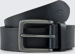 TOM TAILOR Herren TTSCOTT Ledergürtel mit eckiger Dornschließe, blau, Logo Print, Gr. 100