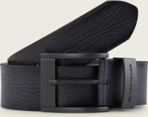 TOM TAILOR Herren TTTHOMAS Ledergürtel mit eckiger Dornschließe, blau, Gr. 100