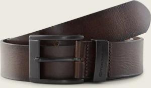 TOM TAILOR Herren TTTHOMAS Ledergürtel mit eckiger Dornschließe, braun, Uni, Gr. 80