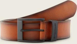 TOM TAILOR Herren TTTHOMAS Ledergürtel mit eckiger Dornschließe, braun, Uni, Gr. 90