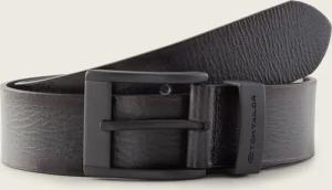 TOM TAILOR Herren TTTHOMAS Ledergürtel mit eckiger Dornschließe, schwarz, Uni, Gr. 90