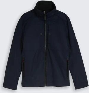 TOM TAILOR Herren Übergangsjacke aus wasserabweisendem Material, blau, Uni, Gr. M