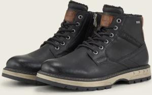 TOM TAILOR Herren Wasserdichte Schnürstiefeletten, schwarz, Uni, Gr. 43
