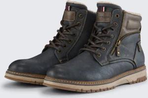 TOM TAILOR Herren Wasserdichte Stiefeletten mit Fütterung, blau, Uni, Gr. 44
