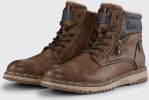 TOM TAILOR Herren Wasserdichte Stiefeletten mit Fütterung, braun, Uni, Gr. 44