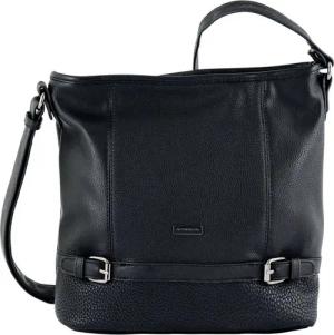 TOM TAILOR Hobo Juna, aus soft genarbtem ledrigen Material mit glänzenden Metall-Accessoires