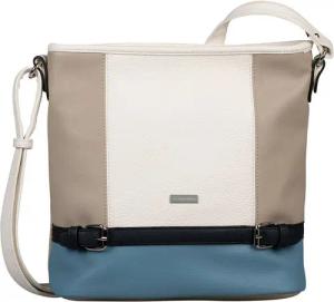 TOM TAILOR Hobo Juna, aus soft genarbtem ledrigen Material mit glänzenden Metall-Accessoires