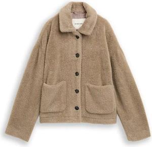 TOM TAILOR Jacke in Felloptik  beige | L