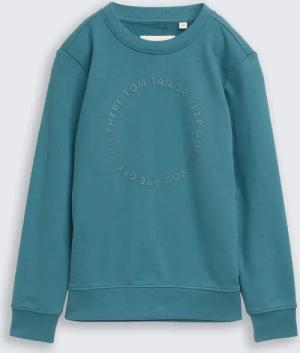 TOM TAILOR Jungen Basic Sweatshirt mit Print, grün, Uni, Gr. 164