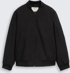 TOM TAILOR Jungen Bomberjacke mit wasserabweisender Funktion, schwarz, Uni, Gr. 176