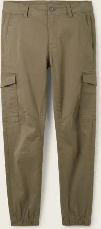 TOM TAILOR Jungen Cargo Hose mit aufgesetzten Taschen, grün, Uni, Gr. 128