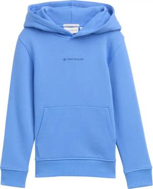 TOM TAILOR Jungen Hoodie Sweatshirt mit Logo-Print, blau, Uni, Gr. 92/98