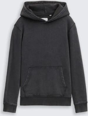 TOM TAILOR Jungen Hoodie Sweatshirt, schwarz, Uni, Gr. 128