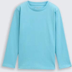 TOM TAILOR Jungen Langarmshirt mit Rückenprint, blau, Uni, Gr. 92/98