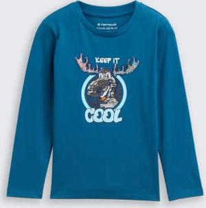 TOM TAILOR Jungen Langarmshirt mit Wendepailletten, grün, Uni, Gr. 92/98