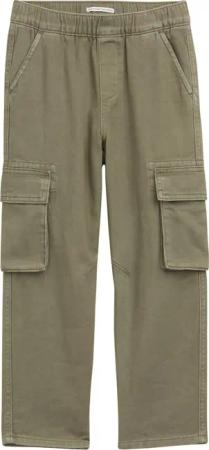TOM TAILOR Jungen Loose Fit Cargo Hose, grün, Uni, Gr. 98