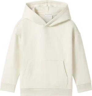 TOM TAILOR Jungen Oversize Hoodie Sweatshirt mit Bio-Baumwolle, weiß, Print, Gr. 92/98