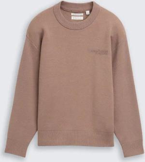 TOM TAILOR Jungen Oversize Strickpullover, braun, Uni, Gr. 152