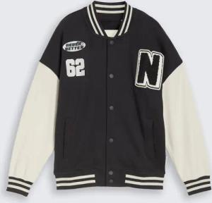 TOM TAILOR Jungen Oversize Sweatjacke mit Bomberkragen, grau, Uni, Gr. 152