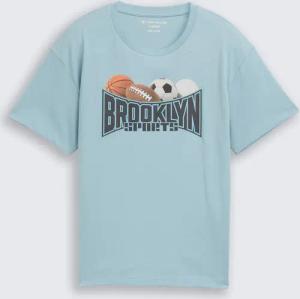 TOM TAILOR Jungen Oversize T-Shirt mit Foto-Print, blau, Uni, Gr. 176