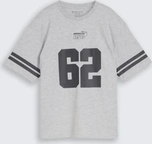 TOM TAILOR Jungen Oversize T-Shirt mit Print, grau, Meliert, Gr. 164