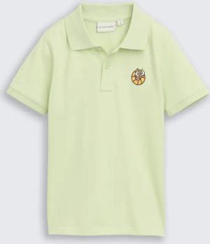 TOM TAILOR Jungen Piqué Poloshirt aus Baumwolle, grün, Uni, Gr. 104/110