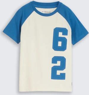 TOM TAILOR Jungen Raglan T-Shirt aus Baumwolle, weiß, Uni, Gr. 128/134