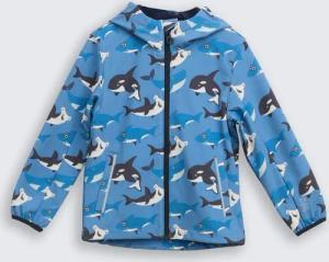TOM TAILOR Jungen Softshell Jacke mit wasserabweisender Funktion, blau, Gemustert, Gr. 104/110
