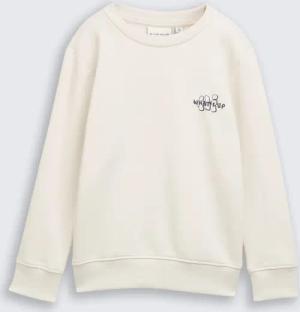 TOM TAILOR Jungen Sweatshirt mit Print, weiß, Uni, Gr. 104/110