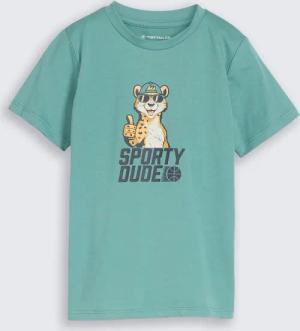 TOM TAILOR Jungen T-Shirt mit Foto-Print, grün, Uni, Gr. 104/110