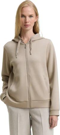 TOM TAILOR Kapuzensweatjacke "Regular" mit Viskose und Stretch