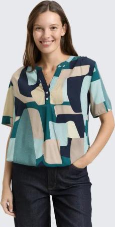 TOM TAILOR Kurzarmbluse Blusen & Shirts Bluse mit Muster