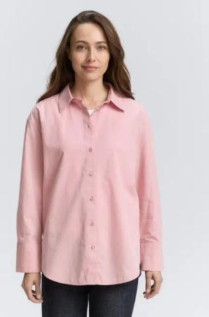 TOM TAILOR Langarmbluse Blusen & Shirts Loose Fit Popeline Hemdbluse