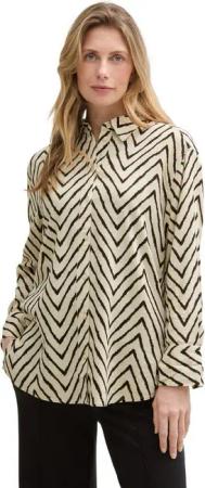 TOM TAILOR Langarmbluse mit Zick-Zack-Muster