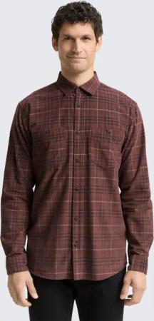 TOM TAILOR Langarmhemd Blusen & Shirts Regular Fit Cordhemd mit Karomuster