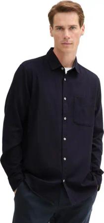 TOM TAILOR Langarmhemd in Melange Optik