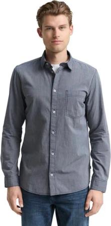 TOM TAILOR Langarmhemd mit Brust Tasche