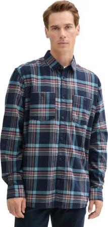 TOM TAILOR Langarmhemd mit Karo Muster