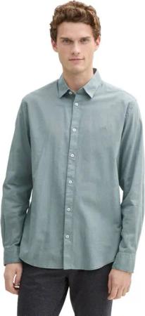 TOM TAILOR Langarmhemd mit Logo Stickerei