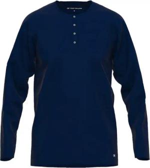 TOM TAILOR Langarmshirt Cansas mit Knopfleiste, Rundhalsausschnitt, Langarm, basic, bequem, elastisch